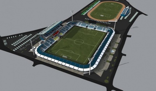 ზუგდიდში UEFA -ს სტანდარტის სტადიონის მშენებლობა აქტიურ ფაზაშია 