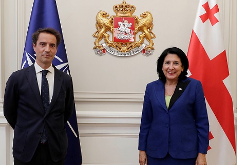 პრეზიდენტი ნატოს გენმდივნის წარმომადგენელს შეხვდა პრეზიდენტი ნატოს გენმდივნის წარმომადგენელს შეხვდა